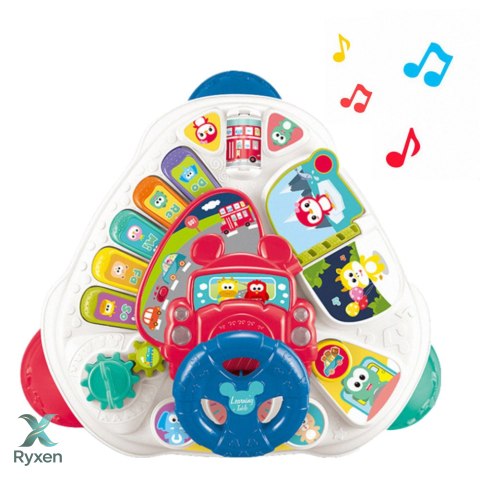 Interaktywny Stolik Edukacyjny Z Kierownicą Trójkątny Kolorowy LEAN TOYS