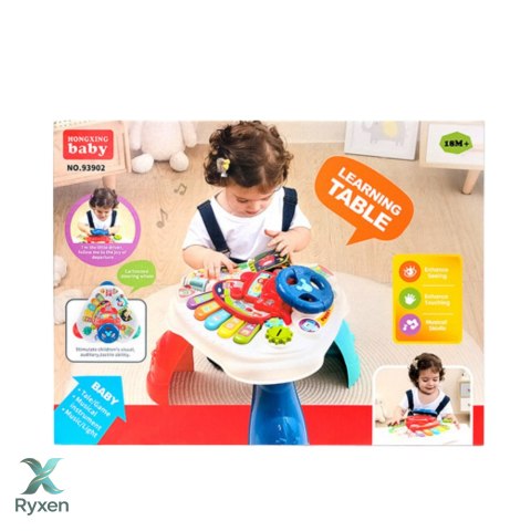 Interaktywny Stolik Edukacyjny Z Kierownicą Trójkątny Kolorowy LEAN TOYS