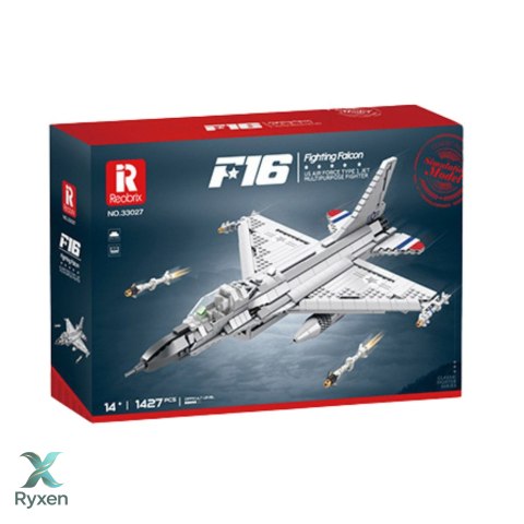 Klocki Konstrukcyjne Myśliwiec F-16 Fighting Falcon 1427el LEAN TOYS