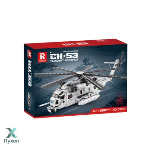 Klocki Konstrukcyjne Śmigłowiec Transportowy Helikopter 2192el LEAN TOYS