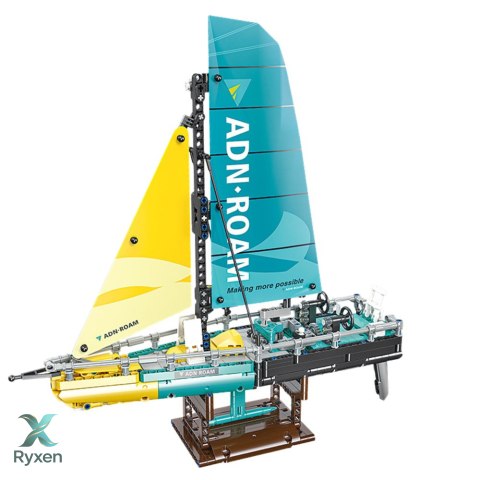 Klocki Konstrukcyjne Żaglówka Łódź Type 65 Model 675el LEAN TOYS