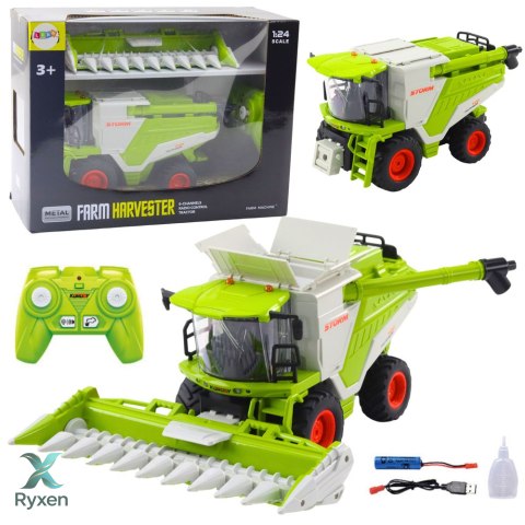 Kombajn Z Hederem Do Kukurydzy 2w1 Zdalnie Sterowany RC Efekt Pary 2.4G LEAN TOYS
