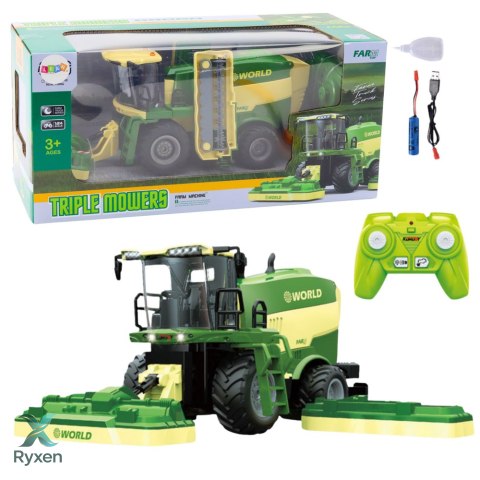 Kombajn Z Kosiarkami Do Trawy Efekt Pary Zdalnie Sterowany RC 2.4G LEAN TOYS