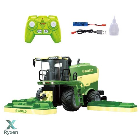 Kombajn Z Kosiarkami Do Trawy Efekt Pary Zdalnie Sterowany RC 2.4G LEAN TOYS