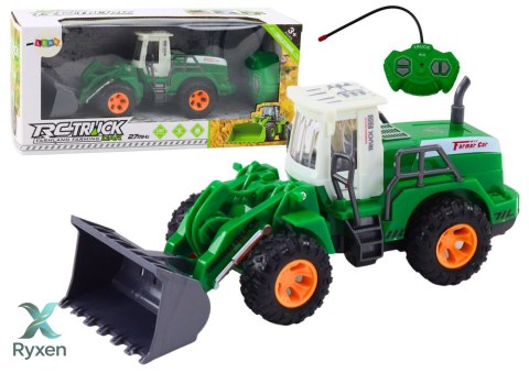 Koparka Ładowarka R/C Zdalnie Sterowana Unoszone Ramie Zielona LEAN TOYS