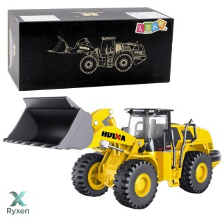 Koparko Ładowarka Metalowa Konstrukcja Huina Żółta 1:50 HUINA