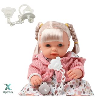 Lalka Bobas Dziewczynka Sukienka Sweterek Smoczek Dźwięki LEAN TOYS