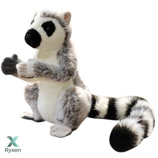 Maskotka Pluszowa Lemur Pluszak Miękki Szary 28cm LEAN TOYS