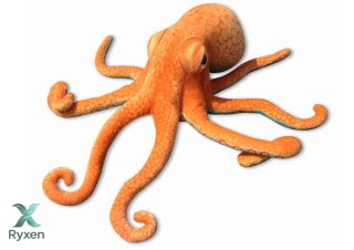 Maskotka Pluszowa Ośmiornica Pluszak Pomarańczowa 55cm LEAN TOYS