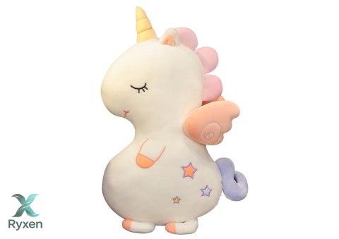 Maskotka Pluszowa Przytulanka Uroczy Jednorożec Biały 50cm LEAN TOYS