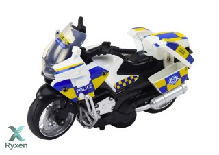 Motocykl Policyjny z Napędem Frykcyjnym Na Baterie Światła Dźwięk LEAN TOYS