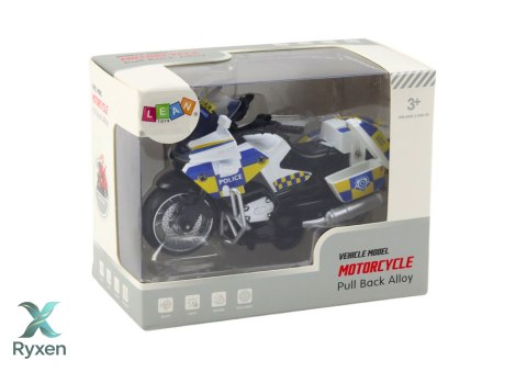 Motocykl Policyjny z Napędem Frykcyjnym Na Baterie Światła Dźwięk LEAN TOYS