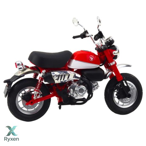 Motocykl Retro Klasyczny Metalowy Światła Czerwony 1:12 LEAN TOYS