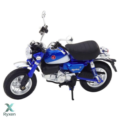 Motocykl Retro Klasyczny Metalowy Światła Niebieski 1:12 LEAN TOYS