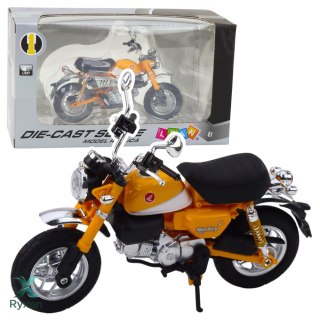 Motocykl Retro Klasyczny Metalowy Światła Żółty 1:12 LEAN TOYS