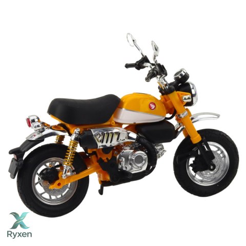 Motocykl Retro Klasyczny Metalowy Światła Żółty 1:12 LEAN TOYS