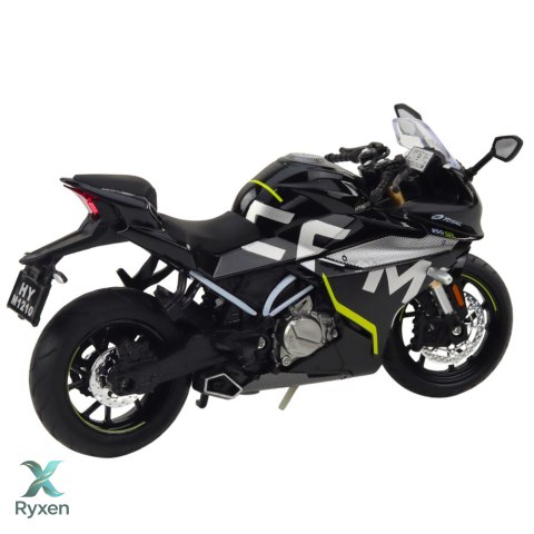 Motocykl Sportowy Metalowy Światła Dźwięki Czarny 250 SR 1:12 LEAN TOYS