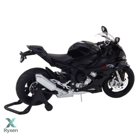 Motocykl Sportowy Metalowy Światła Dźwięki Czarny S1000 1:12 LEAN TOYS