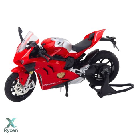 Motocykl Sportowy Metalowy Światła Dźwięki Czerwony 1:12 LEAN TOYS