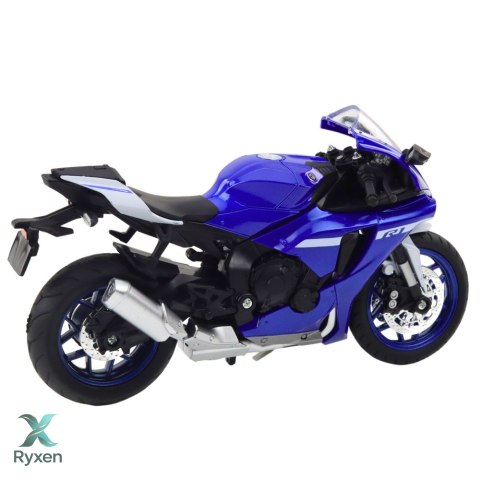 Motocykl Sportowy Metalowy Światła Dźwięki Granatowy R1 1:12 LEAN TOYS