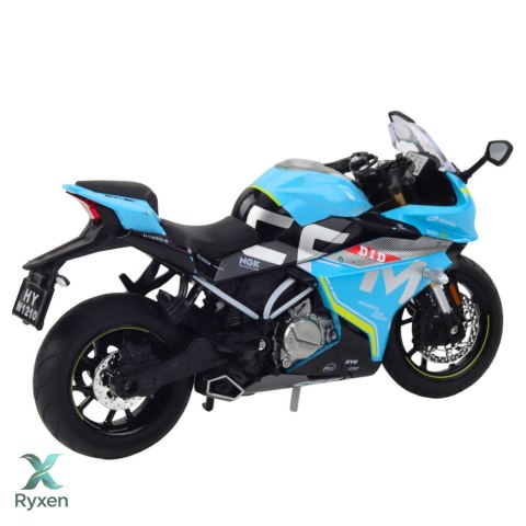 Motocykl Sportowy Metalowy Światła Dźwięki Niebieski 1:12 LEAN TOYS