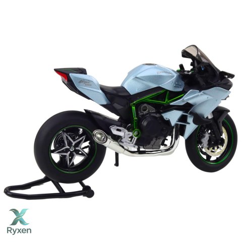 Motocykl Sportowy Metalowy Światła Dźwięki Srebrny 1:12 LEAN TOYS
