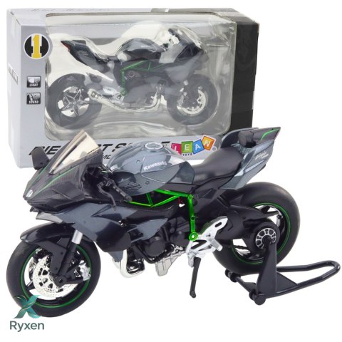 Motocykl Sportowy Metalowy Światła Dźwięki Szary 1:12 LEAN TOYS