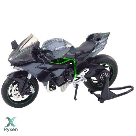 Motocykl Sportowy Metalowy Światła Dźwięki Szary 1:12 LEAN TOYS