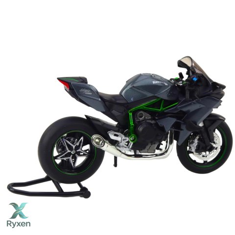 Motocykl Sportowy Metalowy Światła Dźwięki Szary 1:12 LEAN TOYS