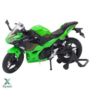 Motocykl Sportowy Metalowy Światła Dźwięki Zielony 1:12 LEAN TOYS