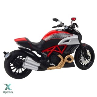 Motocykl Sportowy Metalowy Światła Dźwięki Złote Czerwone Elementy 1:12 LEAN TOYS