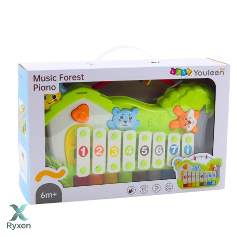 Muzyczne Pianinko Leśne Ksylofon Karty z Nutami 5szt LEAN TOYS