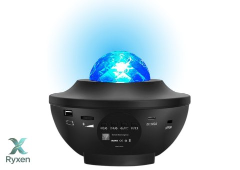 Projektor Gwiazd Lampka Nocna Led Głośnik Bluetooth Pilot LEAN