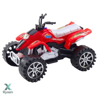 Quad Terenowy Z Napędem Bieżnikowane Koła Czerwony LEAN TOYS