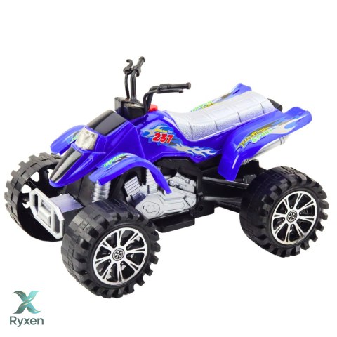 Quad Terenowy Z Napędem Bieżnikowane Koła Niebieski LEAN TOYS