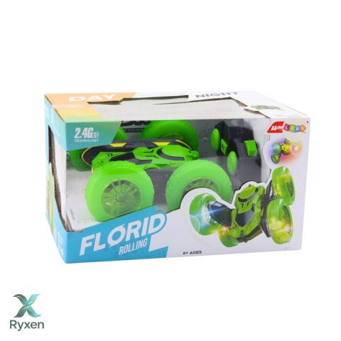 Samochód Kaskaderski Auto Zdalnie Sterowane RC 360° Zielony LEAN TOYS