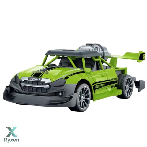 Samochód Zdalnie Sterowany RC 1:20 Światła Efekt Dymny Zielony LEAN TOYS