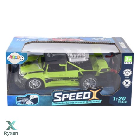 Samochód Zdalnie Sterowany RC 1:20 Światła Efekt Dymny Zielony LEAN TOYS