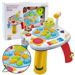 Stolik Interaktywny Edukacyjny Pianinko Bębenek Krokodyl LEAN TOYS
