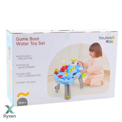 Stolik Interaktywny Wodny Łowienie Akcesoria Wodne Niebieski LEAN TOYS