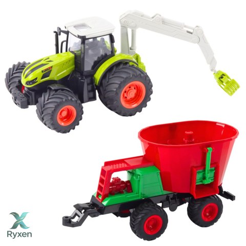 Traktor Rolniczy Z Siewnikiem i Chwytakiem Obrotowym Zdalnie Sterowany 2.4G LEAN TOYS