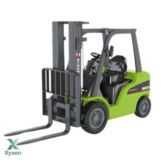 Wózek Widłowy Metalowy Ruchome Widły Huina Zielony 1:50 HUINA