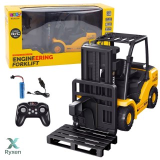 Wózek Widłowy Zdalnie Sterowany RC 2.4G Paleta Żółty LEAN TOYS