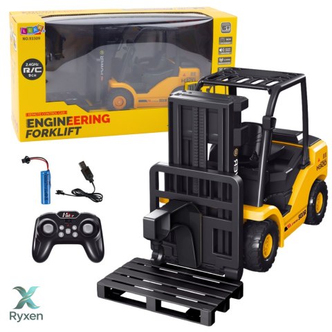 Wózek Widłowy Zdalnie Sterowany RC 2.4G Paleta Żółty LEAN TOYS