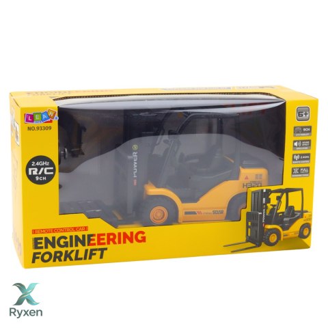 Wózek Widłowy Zdalnie Sterowany RC 2.4G Paleta Żółty LEAN TOYS