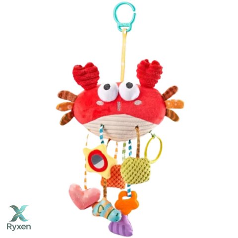Zabawka Sensoryczna Zawieszka Do Łóżeczka Krab 9w1 LEAN TOYS