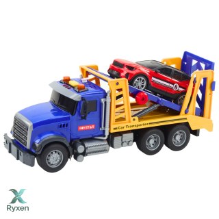 Zestaw Ciężarówka Laweta Transporter Samochód Światła Dźwięki LEAN TOYS