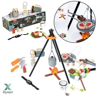 Zestaw Do Biwakowania Drewniany Ognisko Akcesoria 45 El LEAN TOYS