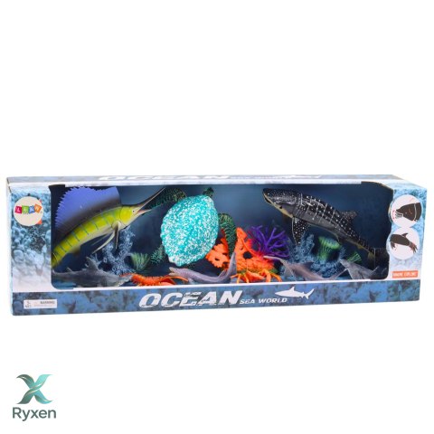 Zestaw Figurki Zwierzęta Morskie Ruchome Elementy Żółw LEAN TOYS