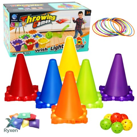 Zestaw Gier Zręcznościowych Sportowych Rzut Do Celu 3w1 LEAN TOYS